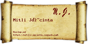 Mitli Jácinta névjegykártya